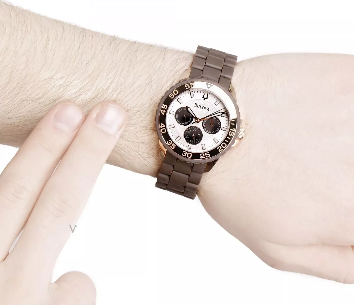 bulova-women-s-brown-rubber-wrapped-watch-41mm-jpg Bulova Classic Brown Rubber Watch 41mm